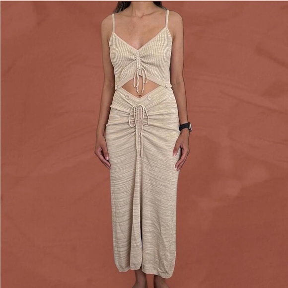 Christopher Esber Dresses & Skirts - CHRISTOPHER ESBER RUCHED DISCONNECT CAMI KNIT DRESS